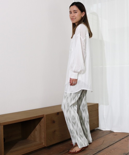 Per sist ence（パーシエンス）の「Per sist ence/パーシエンス　パイピングシャツ（シャツ/ブラウス・レディース・アイボリー/グレイッシュベージュ・FREE）」の6枚目の写真