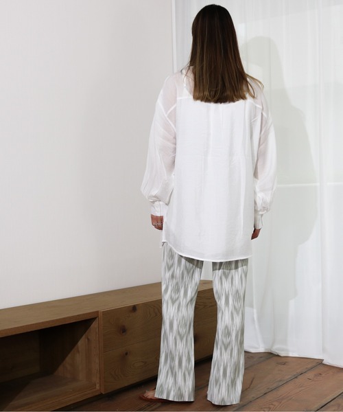 Per sist ence（パーシエンス）の「Per sist ence/パーシエンス　パイピングシャツ（シャツ/ブラウス・レディース・アイボリー/グレイッシュベージュ・FREE）」の8枚目の写真