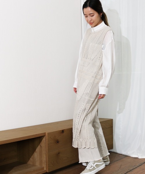 Per sist ence（パーシエンス）の「Per sist ence/パーシエンス　パイピングシャツ（シャツ/ブラウス・レディース・アイボリー/グレイッシュベージュ・FREE）」の15枚目の写真