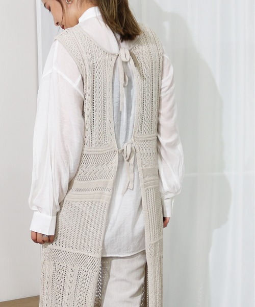 Per sist ence（パーシエンス）の「Per sist ence/パーシエンス　パイピングシャツ（シャツ/ブラウス・レディース・アイボリー/グレイッシュベージュ・FREE）」の16枚目の写真