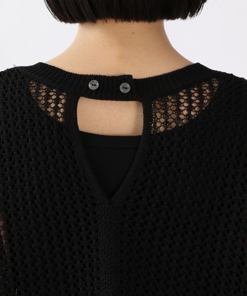 LOWRYS FARM（ローリーズファーム）の「メッシュプルオーバーＳＳ　946903（ニット/セーター・レディース・ブラック/ブラウン/アイボリー/パープル/カーキ・FREE）」の13枚目の写真