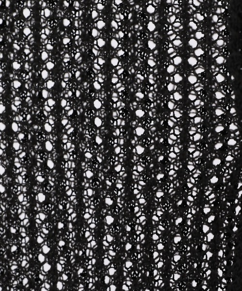 LOWRYS FARM（ローリーズファーム）の「メッシュプルオーバーＳＳ　946903（ニット/セーター・レディース・ブラック/ブラウン/アイボリー/パープル/カーキ・FREE）」の14枚目の写真