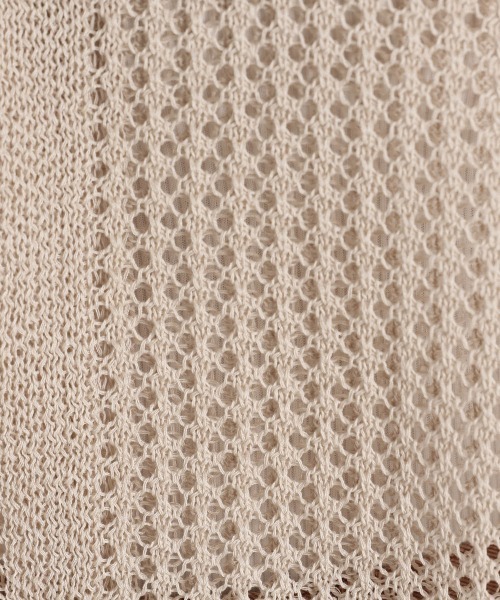 LOWRYS FARM（ローリーズファーム）の「メッシュプルオーバーＳＳ　946903（ニット/セーター・レディース・ブラック/ブラウン/アイボリー/パープル/カーキ・FREE）」の17枚目の写真