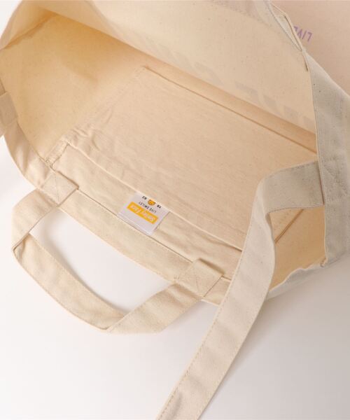 PARKS TOKYO SELECT(パークストウキョウセレクト)の「【LIVE SMILEY】キャンバス 2 WAY ショルダートートバック(ショルダーバッグ・レディース・オフホワイト/ホワイト×ネイビー/ホワイト×ブラック/ホワイト×ピンク・FREE)」の5枚目の写真