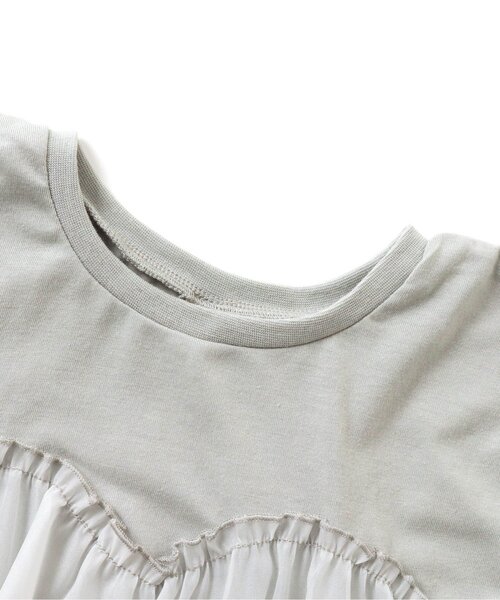 apres les cours（アプレレクール）の「フラワー刺繍チュニック（チュニック・キッズ・ミント/キナリ・110/80/90/100/120/130/140）」の8枚目の写真