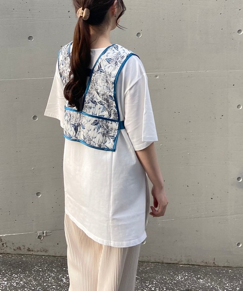 AS KNOW AS plus（アズノゥアズプラス）の「☆ジャカードビスチェセットＴシャツ【ZOZOTOWN限定アイテム】（Tシャツ/カットソー・レディース・ブラック/ブラウン/ブルー・FREE）」の10枚目の写真