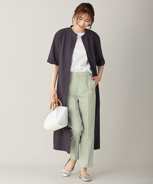 J.PRESS(ジェイプレス)の「【イージーケア・接触冷感・洗える】マルソースパンボイル ワンピース(ワンピース・レディース・グレー系/黄土色系/ネイビー系・T13/T15)」の6枚目の写真