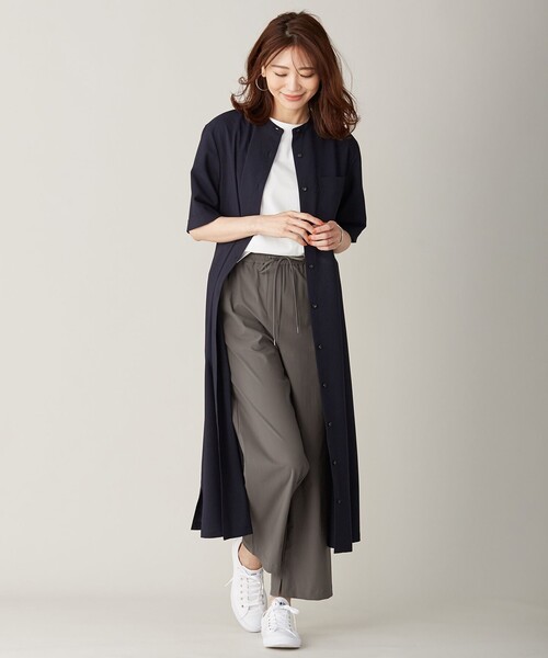 J.PRESS(ジェイプレス)の「【イージーケア・接触冷感・洗える】マルソースパンボイル ワンピース(ワンピース・レディース・グレー系/黄土色系/ネイビー系・T13/T15)」の7枚目の写真