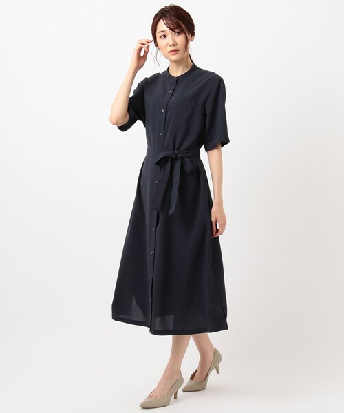 J.PRESS(ジェイプレス)の「【イージーケア・接触冷感・洗える】マルソースパンボイル ワンピース(ワンピース・レディース・グレー系/黄土色系/ネイビー系・T13/T15)」の10枚目の写真