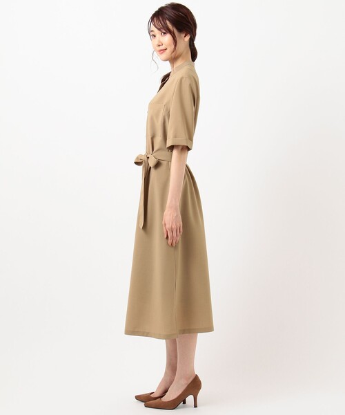 J.PRESS(ジェイプレス)の「【イージーケア・接触冷感・洗える】マルソースパンボイル ワンピース(ワンピース・レディース・グレー系/黄土色系/ネイビー系・T13/T15)」の12枚目の写真