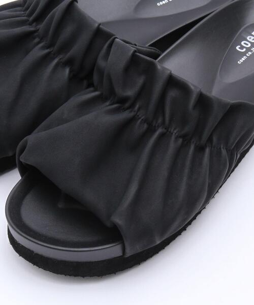 coen（コーエン）の「ギャザープラットフォームサンダル（サンダル・レディース・ブラック/ベージュ・SMALL/MEDIUM/LARGE）」の13枚目の写真