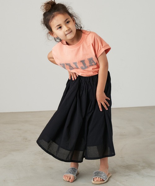 &yam(アンドヤム)の「コットンボイルワッシャーロングスカート(スカート・キッズ・ブラック/グリーン/ブルー/ブラウン/ピンク/ベージュ・130-140cm/120-130cm/150-160cm/110-120cm/140-150cm)」の10枚目の写真