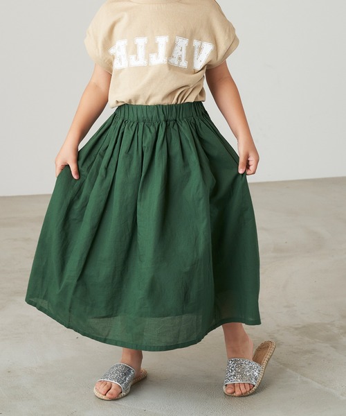 &yam(アンドヤム)の「コットンボイルワッシャーロングスカート(スカート・キッズ・ブラック/グリーン/ブルー/ブラウン/ピンク/ベージュ・130-140cm/120-130cm/150-160cm/110-120cm/140-150cm)」の19枚目の写真