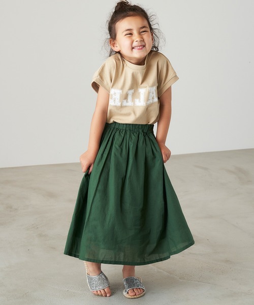 &yam(アンドヤム)の「コットンボイルワッシャーロングスカート(スカート・キッズ・ブラック/グリーン/ブルー/ブラウン/ピンク/ベージュ・130-140cm/120-130cm/150-160cm/110-120cm/140-150cm)」の22枚目の写真