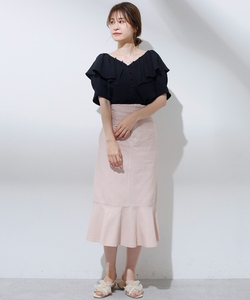 one after another NICE CLAUP(ワンアフターアナザーナイスクラップ)の「プリーツシアーサンダル(サンダル・レディース・ピンク/アイボリー・LL/S/M/L)」の6枚目の写真