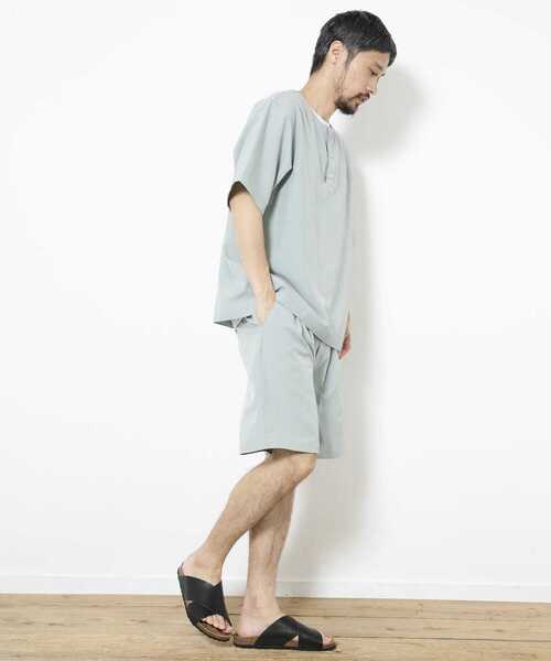 URBAN RESEARCH Sonny Label（アーバンリサーチサニーレーベル）の「『吸水速乾』ドライタッチヘンリーシャツ/インナーセット（Tシャツ/カットソー・メンズ・ネイビー/オレンジ/アイボリー/ミント・MEDIUM/LARGE）」の9枚目の写真