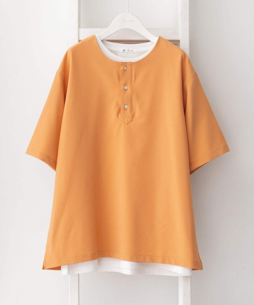 URBAN RESEARCH Sonny Label（アーバンリサーチサニーレーベル）の「『吸水速乾』ドライタッチヘンリーシャツ/インナーセット（Tシャツ/カットソー・メンズ・ネイビー/オレンジ/アイボリー/ミント・MEDIUM/LARGE）」の12枚目の写真