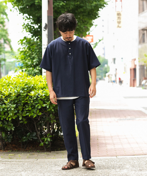 URBAN RESEARCH Sonny Label（アーバンリサーチサニーレーベル）の「『吸水速乾』ドライタッチヘンリーシャツ/インナーセット（Tシャツ/カットソー・メンズ・ネイビー/オレンジ/アイボリー/ミント・MEDIUM/LARGE）」の22枚目の写真