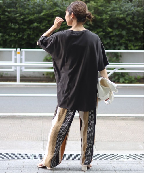SLOBE IENA(スローブイエナ)の「マルチパターンストライプイージーパンツ【ウエストゴム/手洗い可能】◆(その他パンツ・レディース・ベージュ・FREE)」の18枚目の写真
