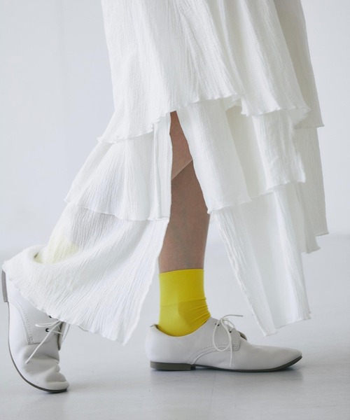 and R（アンドアール）の「アシンメトリーコットンティアードスカート（スカート・レディース・ホワイト/ブラック・FREE）」の14枚目の写真