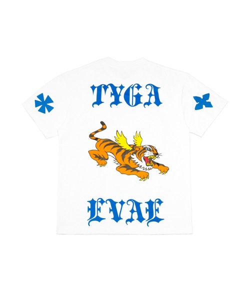 Evae mob（エヴァーモブ）の「EVAEMOB＋TYGA/エバーモブ＋タイガ/コラボレーションTシャツ/Tyga Collaboration Tee（Tシャツ/カットソー・メンズ・ブラック/ホワイト・X-LARGE/LARGE）」の3枚目の写真