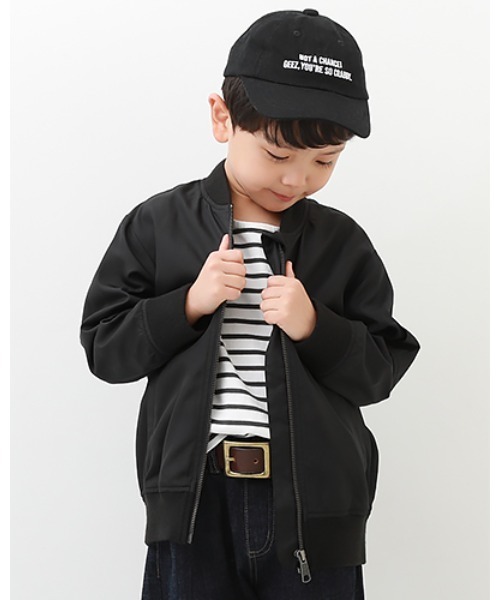 devirock（デビロック）の「ライトMA-1ジャケット（MA-1・キッズ・カーキ/ブラック・100cm/110cm/150cm/160cm/140cm/120cm/130cm）」の2枚目の写真