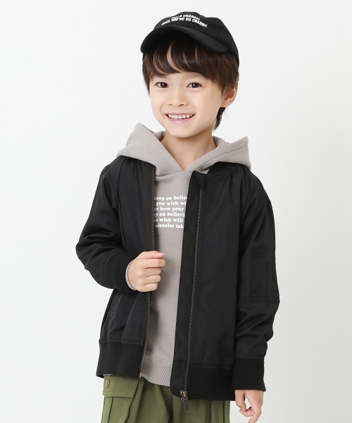 devirock（デビロック）の「ライトMA-1ジャケット（MA-1・キッズ・カーキ/ブラック・100cm/110cm/150cm/160cm/140cm/120cm/130cm）」の16枚目の写真