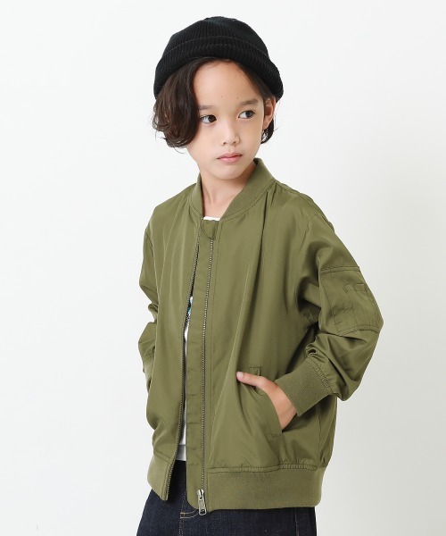 devirock（デビロック）の「ライトMA-1ジャケット（MA-1・キッズ・カーキ/ブラック・100cm/110cm/150cm/160cm/140cm/120cm/130cm）」の15枚目の写真
