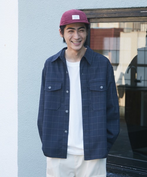 CRAFT STANDARD BOUTIQUE(クラフトスタンダードブティック)の「TR/PUビッグシャツ *◇(シャツ/ブラウス・メンズ・ブラック/ベージュ系その他/グレー系その他3・LL/M/L)」の3枚目の写真