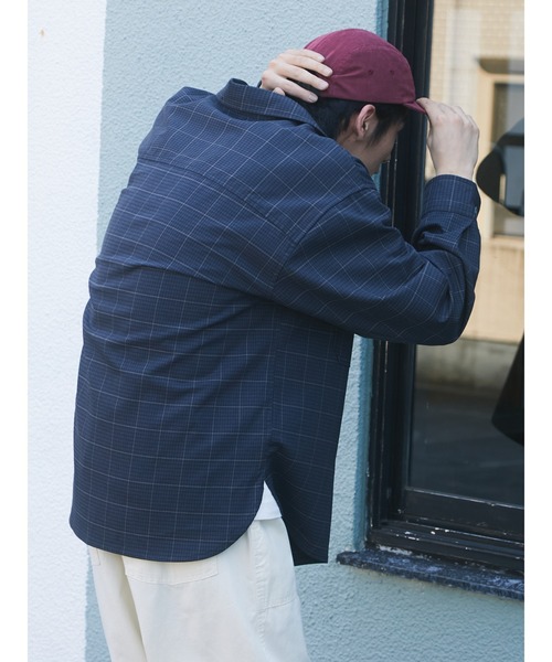 CRAFT STANDARD BOUTIQUE(クラフトスタンダードブティック)の「TR/PUビッグシャツ *◇(シャツ/ブラウス・メンズ・ブラック/ベージュ系その他/グレー系その他3・LL/M/L)」の10枚目の写真