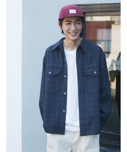 CRAFT STANDARD BOUTIQUE(クラフトスタンダードブティック)の「TR/PUビッグシャツ *◇(シャツ/ブラウス・メンズ・ブラック/ベージュ系その他/グレー系その他3・LL/M/L)」の11枚目の写真