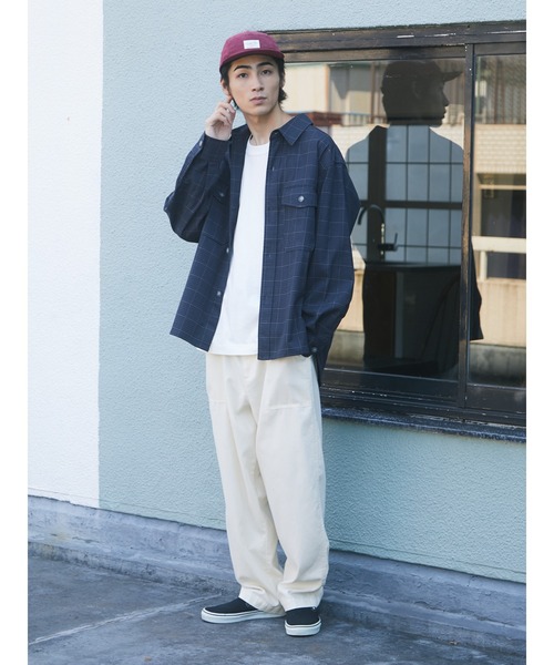 CRAFT STANDARD BOUTIQUE(クラフトスタンダードブティック)の「TR/PUビッグシャツ *◇(シャツ/ブラウス・メンズ・ブラック/ベージュ系その他/グレー系その他3・LL/M/L)」の7枚目の写真
