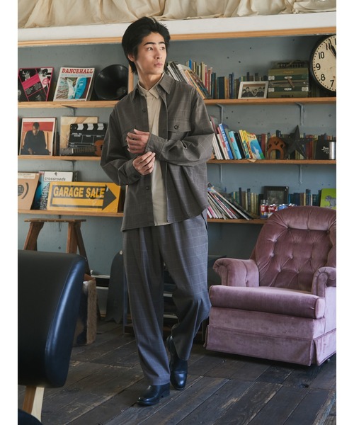 CRAFT STANDARD BOUTIQUE(クラフトスタンダードブティック)の「TR/PUビッグシャツ *◇(シャツ/ブラウス・メンズ・ブラック/ベージュ系その他/グレー系その他3・LL/M/L)」の15枚目の写真