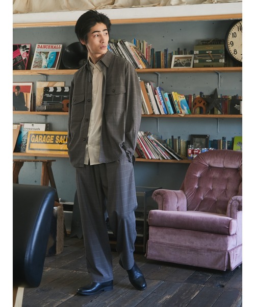 CRAFT STANDARD BOUTIQUE(クラフトスタンダードブティック)の「TR/PUビッグシャツ *◇(シャツ/ブラウス・メンズ・ブラック/ベージュ系その他/グレー系その他3・LL/M/L)」の16枚目の写真