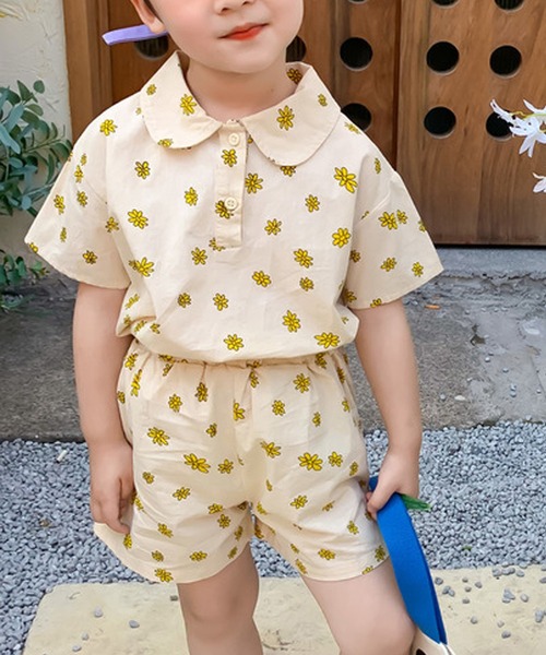 aimoha（アイモハ）の「【aimoha-KIDS-】夏 激かわいい 兄弟姉妹おそろい 小花柄セットアップ ワンピース (SS)（セットアップ・キッズ・ベージュ/ベージュ系その他・120/80/100/110/90/140/130）」の5枚目の写真