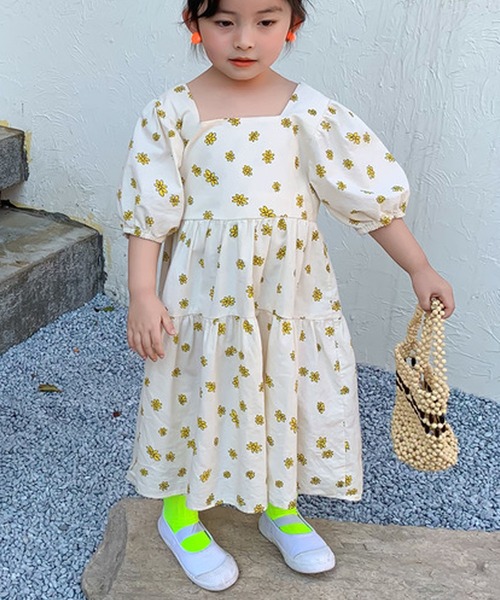 aimoha（アイモハ）の「【aimoha-KIDS-】夏 激かわいい 兄弟姉妹おそろい 小花柄セットアップ ワンピース (SS)（セットアップ・キッズ・ベージュ/ベージュ系その他・120/80/100/110/90/140/130）」の9枚目の写真