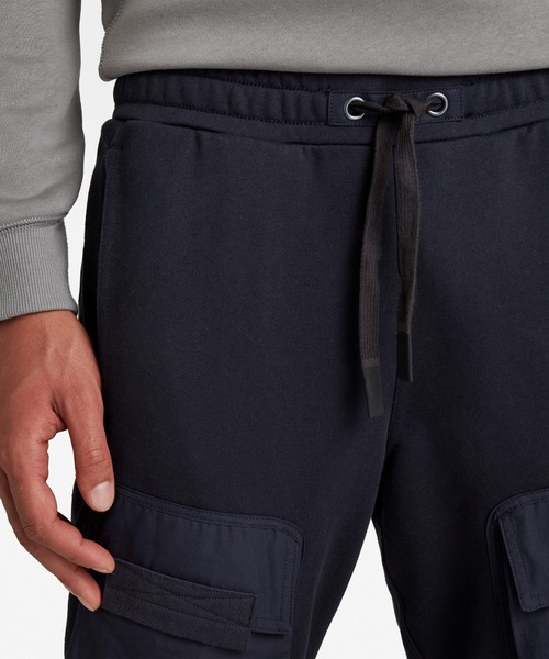 G-STAR（ジースター）の「MIXED WOVEN CARGO SWEATPANTS/スウェットパンツ/カーゴパンツ（スウェットパンツ・メンズ・ダークネイビー・SMALL/X-SMALL/XX-SMALL/LARGE/MEDIUM）」の4枚目の写真
