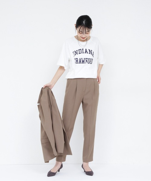 NATURAL BEAUTY BASIC（ナチュラルビューティーベーシック）の「ジプシーツイルSET UP テーラード（テーラードジャケット・レディース・ベージュ/ブラウン/ネイビー・MEDIUM/SMALL）」の4枚目の写真