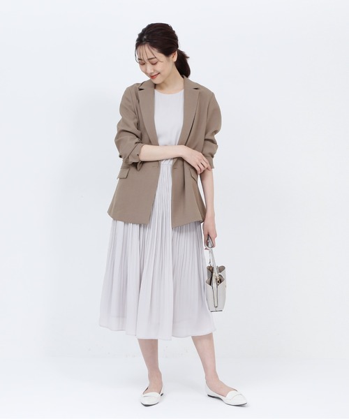 NATURAL BEAUTY BASIC（ナチュラルビューティーベーシック）の「ジプシーツイルSET UP テーラード（テーラードジャケット・レディース・ベージュ/ブラウン/ネイビー・MEDIUM/SMALL）」の6枚目の写真