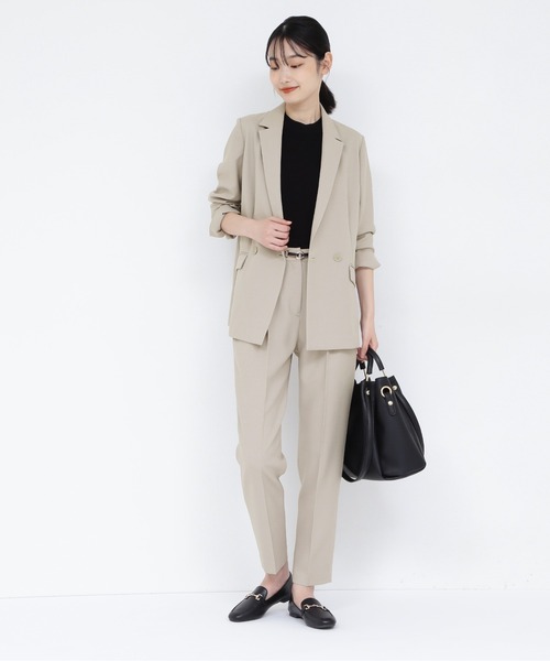 NATURAL BEAUTY BASIC（ナチュラルビューティーベーシック）の「ジプシーツイルSET UP テーラード（テーラードジャケット・レディース・ベージュ/ブラウン/ネイビー・MEDIUM/SMALL）」の12枚目の写真