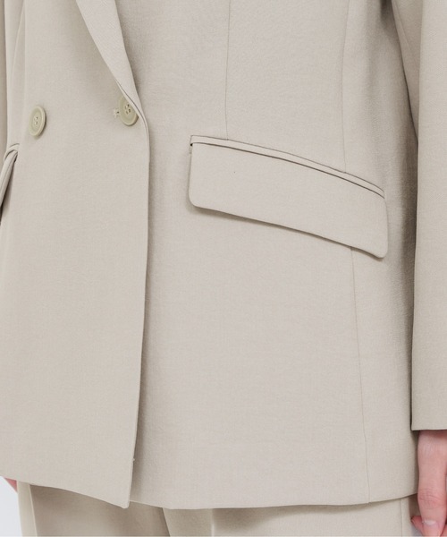 NATURAL BEAUTY BASIC（ナチュラルビューティーベーシック）の「ジプシーツイルSET UP テーラード（テーラードジャケット・レディース・ベージュ/ブラウン/ネイビー・MEDIUM/SMALL）」の18枚目の写真