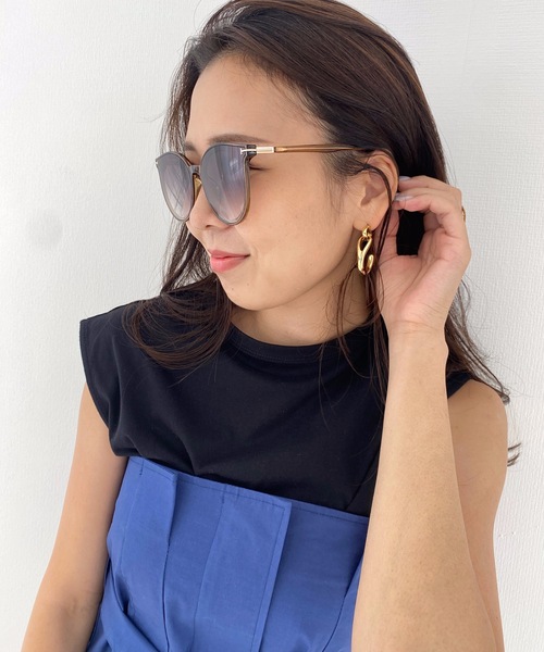 StyleSea（スタイルシー）の「フォックスウェリントンカラーレンズアイウェア（サングラス・レディース・ブラック/ブラウン/カーキ/ライトピンク・FREE）」の7枚目の写真