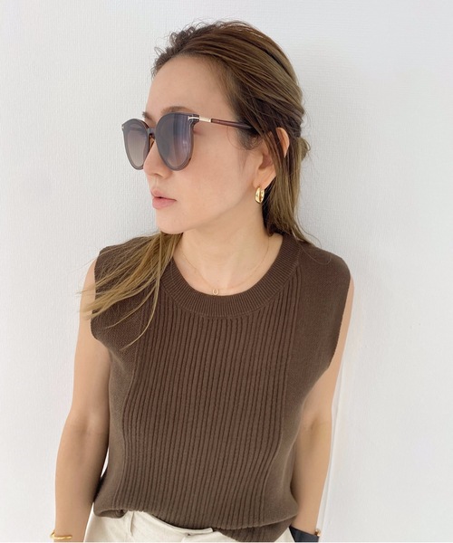 StyleSea（スタイルシー）の「フォックスウェリントンカラーレンズアイウェア（サングラス・レディース・ブラック/ブラウン/カーキ/ライトピンク・FREE）」の10枚目の写真