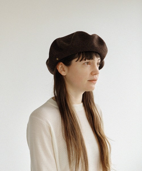 Nine Tailor(ナインテイラー)の「Nine Tailor Cestrum Beret (N-828)(ハンチング/ベレー帽・メンズ・ブラック/ブラウン/モカ・FREE)」の3枚目の写真