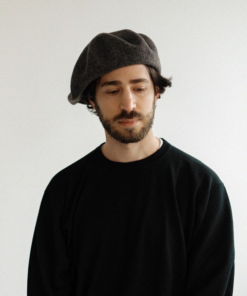 Nine Tailor(ナインテイラー)の「Nine Tailor Cestrum Beret (N-828)(ハンチング/ベレー帽・メンズ・ブラック/ブラウン/モカ・FREE)」の6枚目の写真