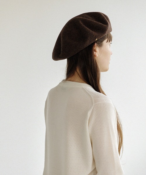 Nine Tailor(ナインテイラー)の「Nine Tailor Cestrum Beret (N-828)(ハンチング/ベレー帽・メンズ・ブラック/ブラウン/モカ・FREE)」の8枚目の写真
