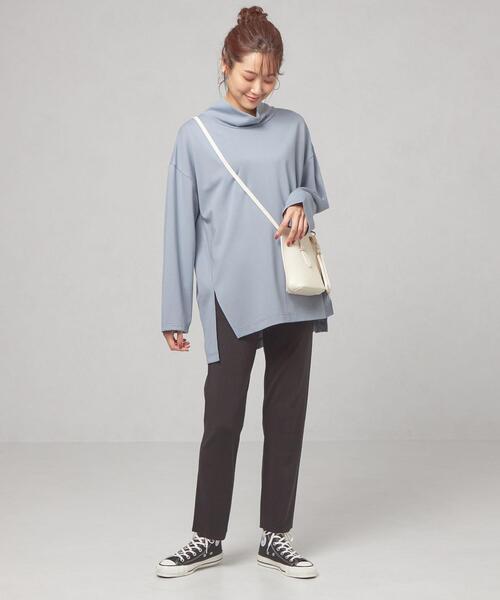 closet story（クローゼットストーリー）の「【WEB限定】＜closet story＞ユルハイネック オーバー カットソー（Tシャツ/カットソー・レディース・ホワイト/ライトブルー/ベージュ・FREE）」の7枚目の写真