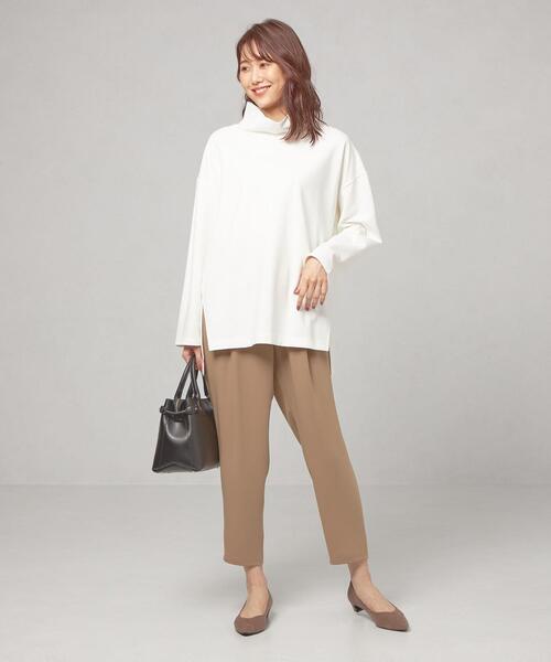 closet story（クローゼットストーリー）の「【WEB限定】＜closet story＞ユルハイネック オーバー カットソー（Tシャツ/カットソー・レディース・ホワイト/ライトブルー/ベージュ・FREE）」の13枚目の写真