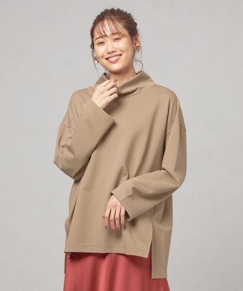 closet story（クローゼットストーリー）の「【WEB限定】＜closet story＞ユルハイネック オーバー カットソー（Tシャツ/カットソー・レディース・ホワイト/ライトブルー/ベージュ・FREE）」の5枚目の写真