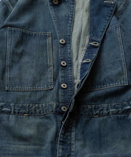 Johnbull(ジョンブル)の「デニムオールインワン(ID119)(つなぎ/オールインワン・メンズ・インディゴブルー・SMALL/LARGE/MEDIUM)」の15枚目の写真